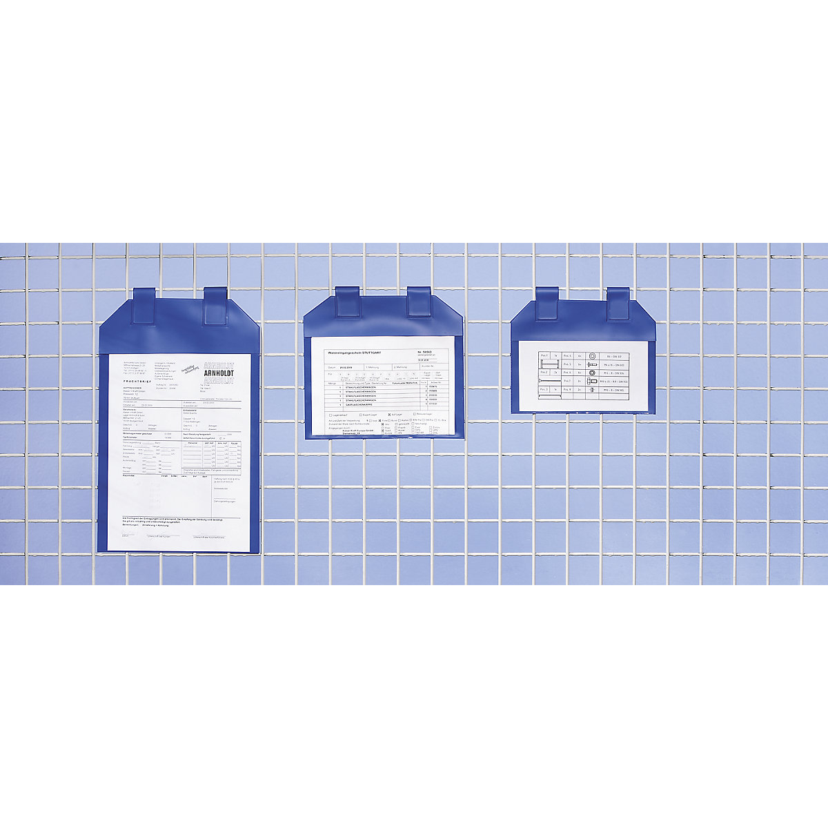 Porte-documents Mural Magnétique Durable FLEXIPLUS - 2 Compartiments A4 Paysage, Fixation Sur Métal, Noir