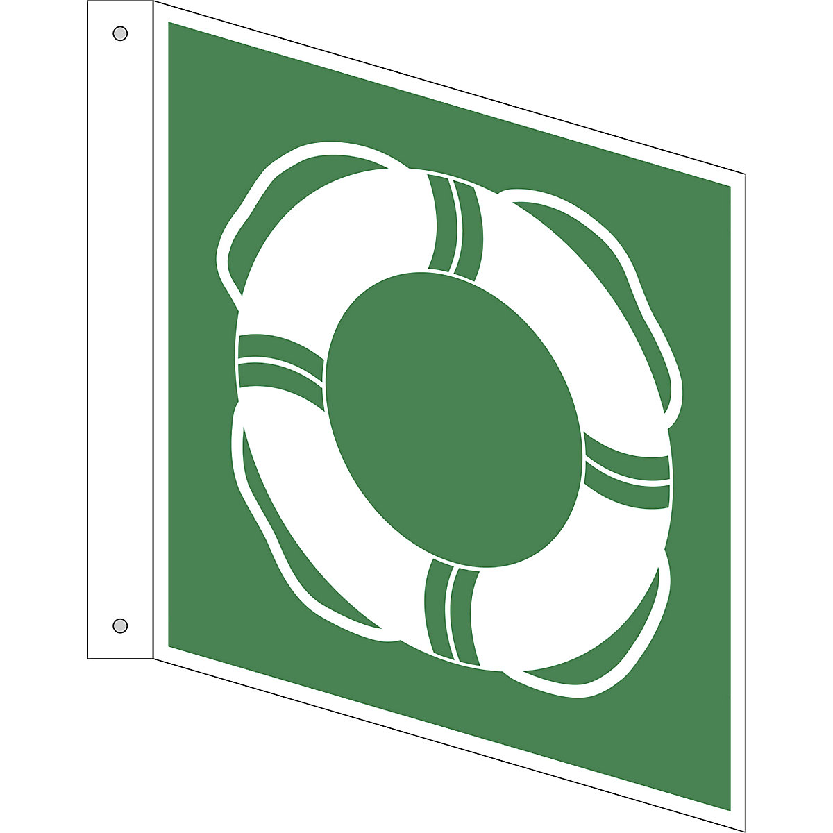 Oznaka za spašavanje, javna oprema za spašavanje, pak. 10 kom., aluminij, utični znak, 200 x 200 mm