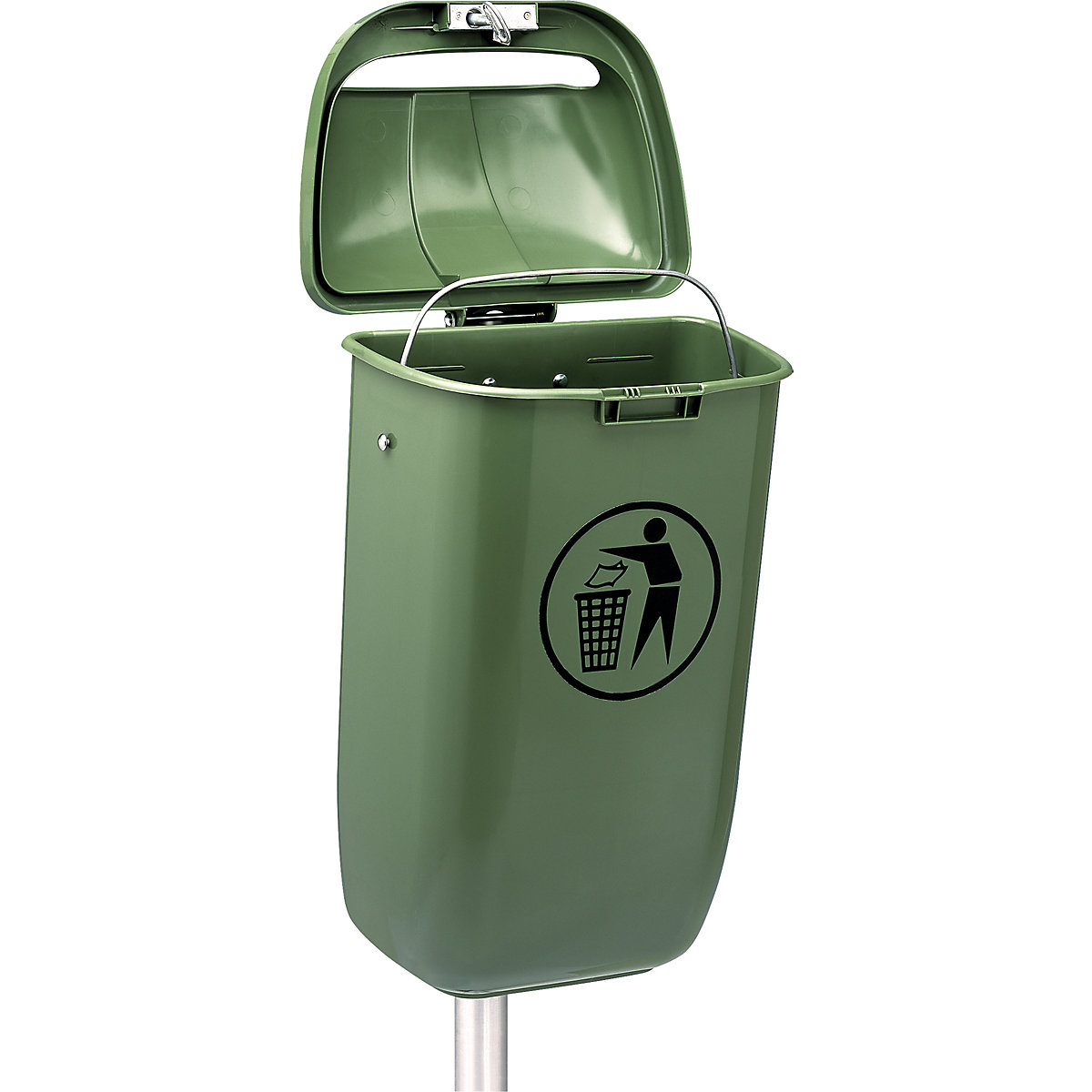 Coletor de lixo exterior/cesto de papéis conforme a DIN 30713 (Imagem do produto 3)