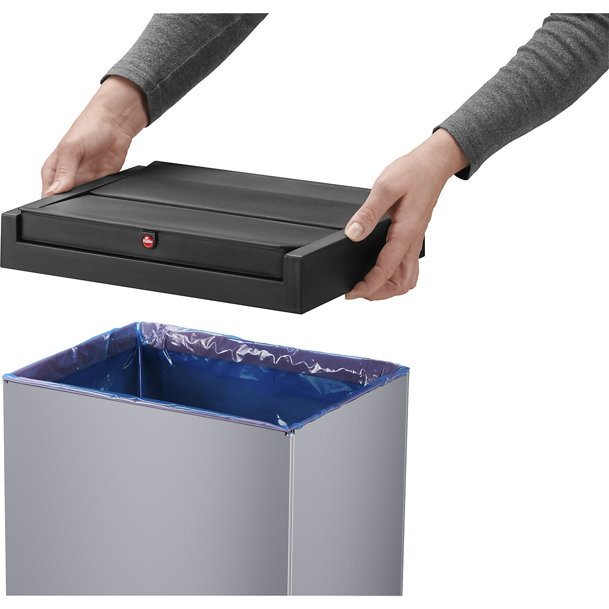 Caixote do lixo com tampa oscilante BIG-BOX SWING – Hailo (Imagem do produto 4)-3