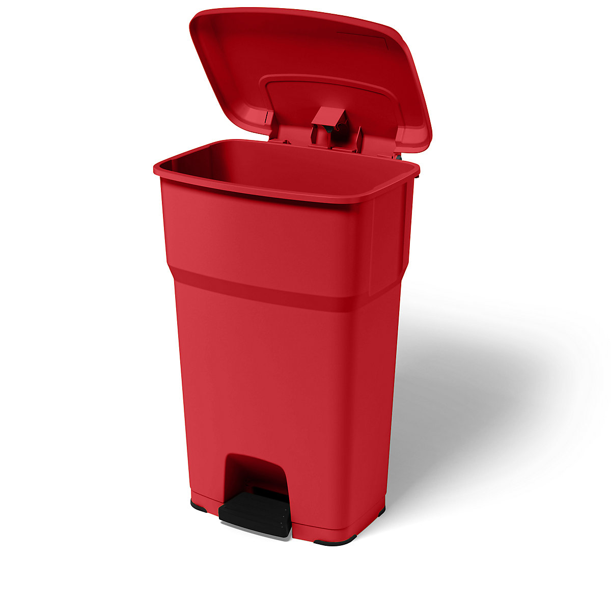 Coletor de lixo com pedal HERA – rothopro, volume 85 l, LxAxP 490 x 790 x 390 mm, vermelho-9