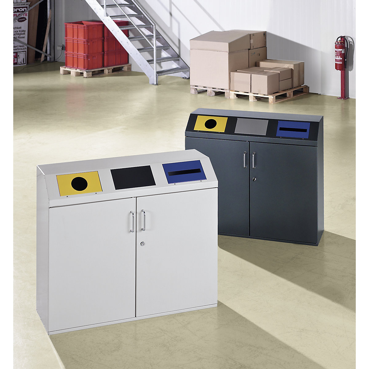 Armário coletor para materiais recicláveis - eurokraft pro