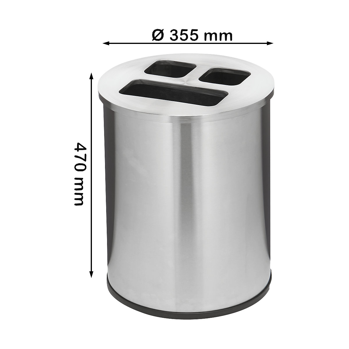 Coletor de lixo com 3 compartimentos de separação – Probbax (Imagem do produto 2)-1