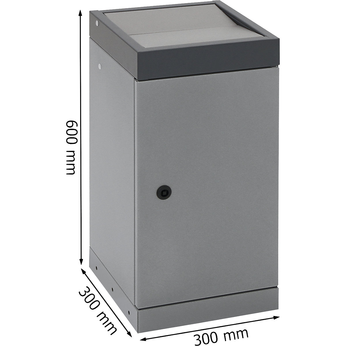 Coletor de materiais recicláveis com porta de batente (Imagem do produto 2)-1