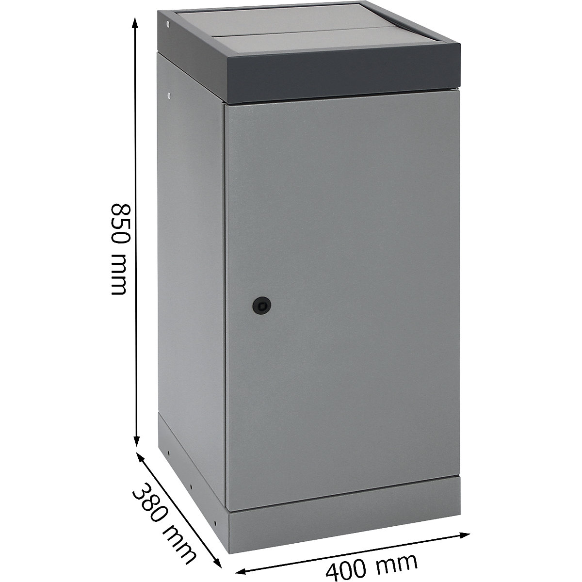 Coletor de materiais recicláveis com porta de batente (Imagem do produto 2)-1
