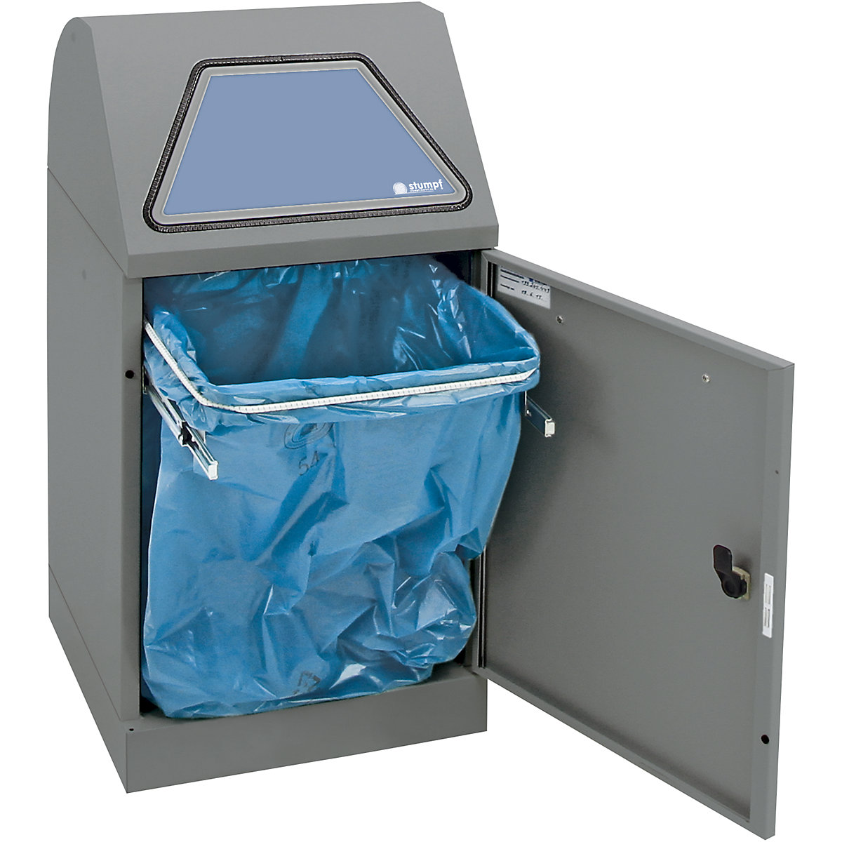 Coletor de materiais recicláveis, tampa de entrada manual (Imagem do produto 2)-1