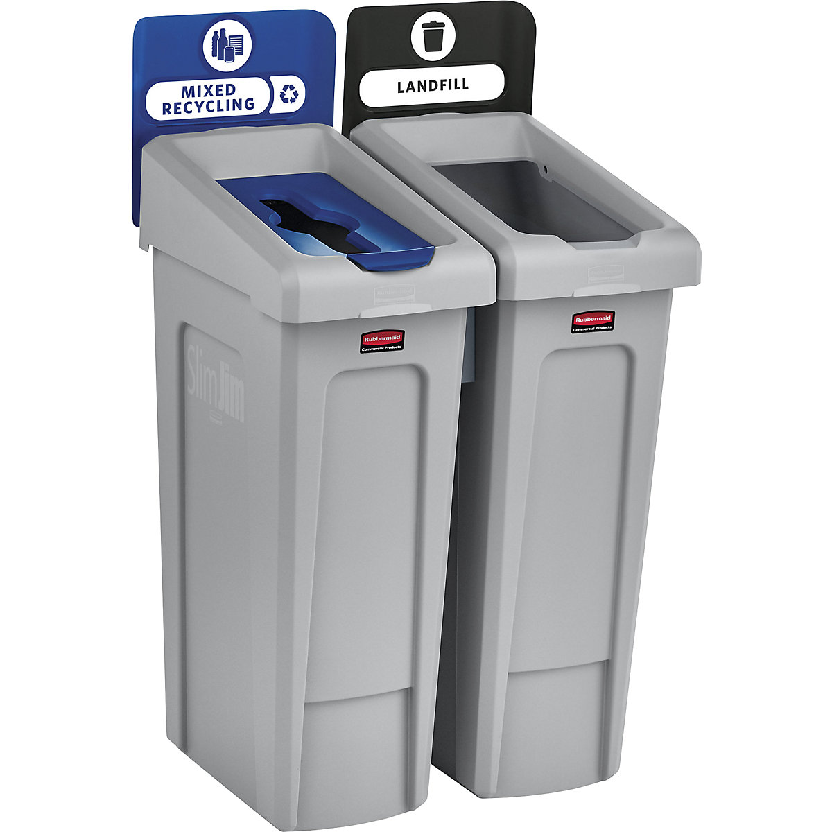 Estação de reciclagem de materiais recicláveis SLIM JIM® – Rubbermaid (Imagem do produto 7)-6