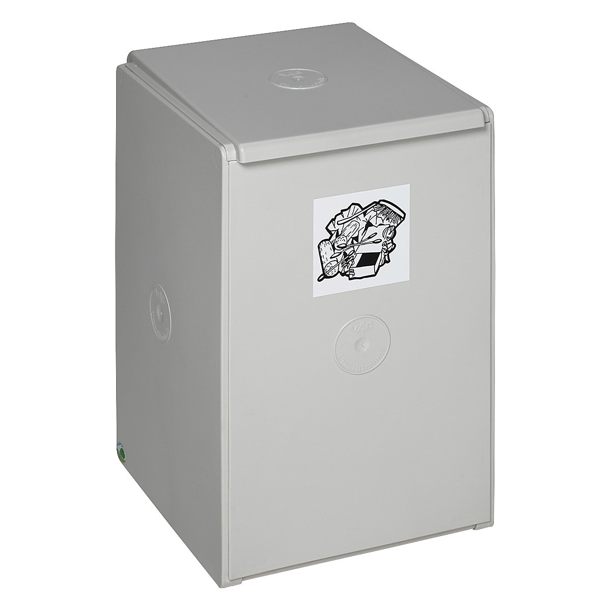 Recipiente separador e coletor de materiais recicláveis – VAR, para volumes de 60 l, como recipiente individual, cinzento claro-6