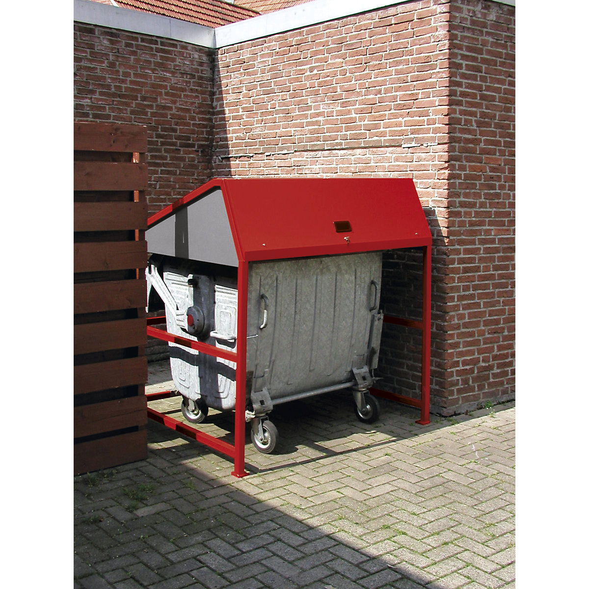 Abrigo para contentores do lixo – eurokraft pro (Imagem do produto 2)-1