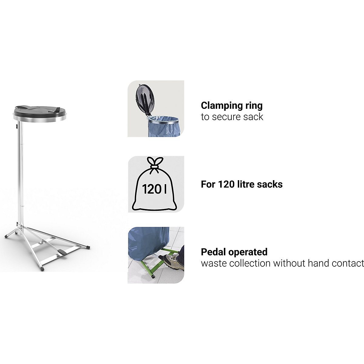 Suporte para sacos do lixo, armação de pé (Imagem do produto 9)-8