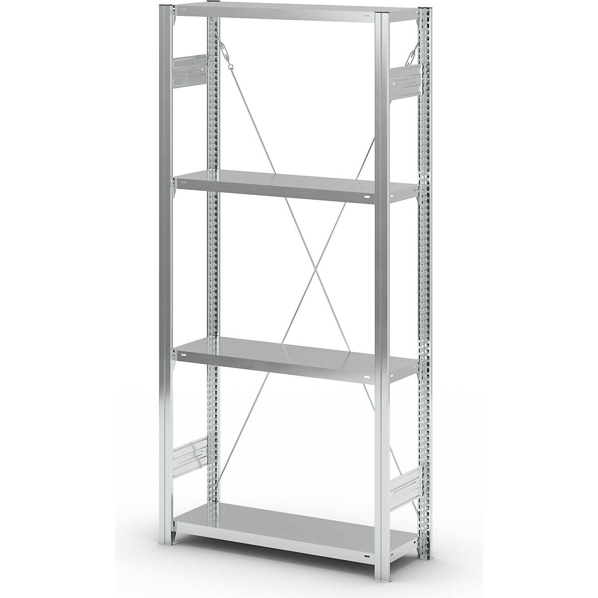 Estante de encaixar com prateleiras, galvanizada – eurokraft pro (Imagem do produto 3)-2