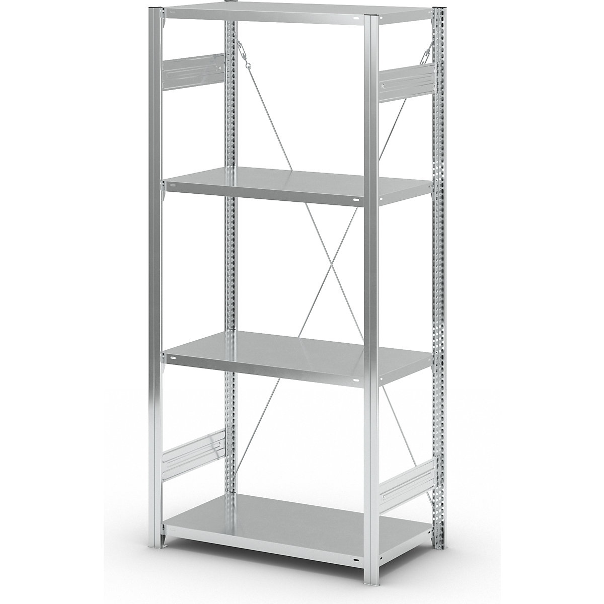 Estante de encaixar com prateleiras, galvanizada – eurokraft pro (Imagem do produto 5)-4