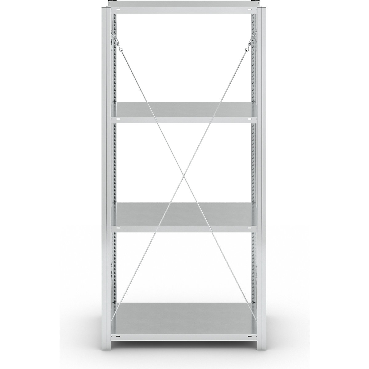 Estante de encaixar com prateleiras, galvanizada – eurokraft pro (Imagem do produto 3)-2