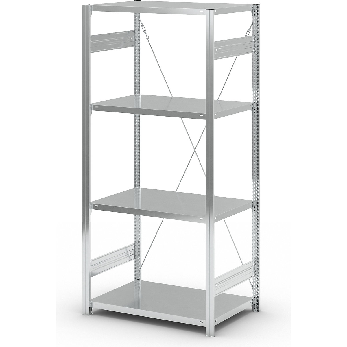 Estante de encaixar com prateleiras, galvanizada – eurokraft pro (Imagem do produto 5)-4