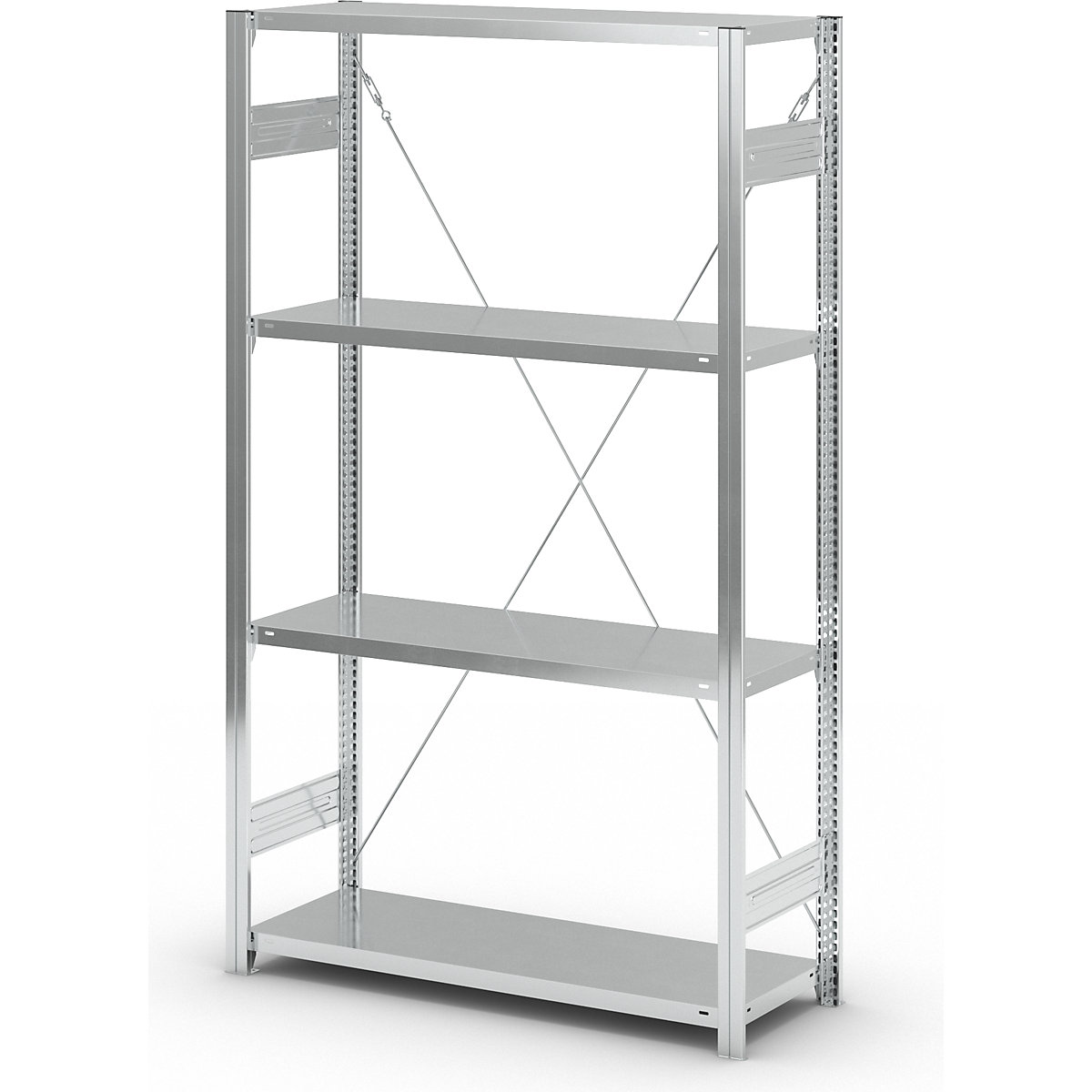 Estante de encaixar com prateleiras, galvanizada – eurokraft pro (Imagem do produto 4)-3