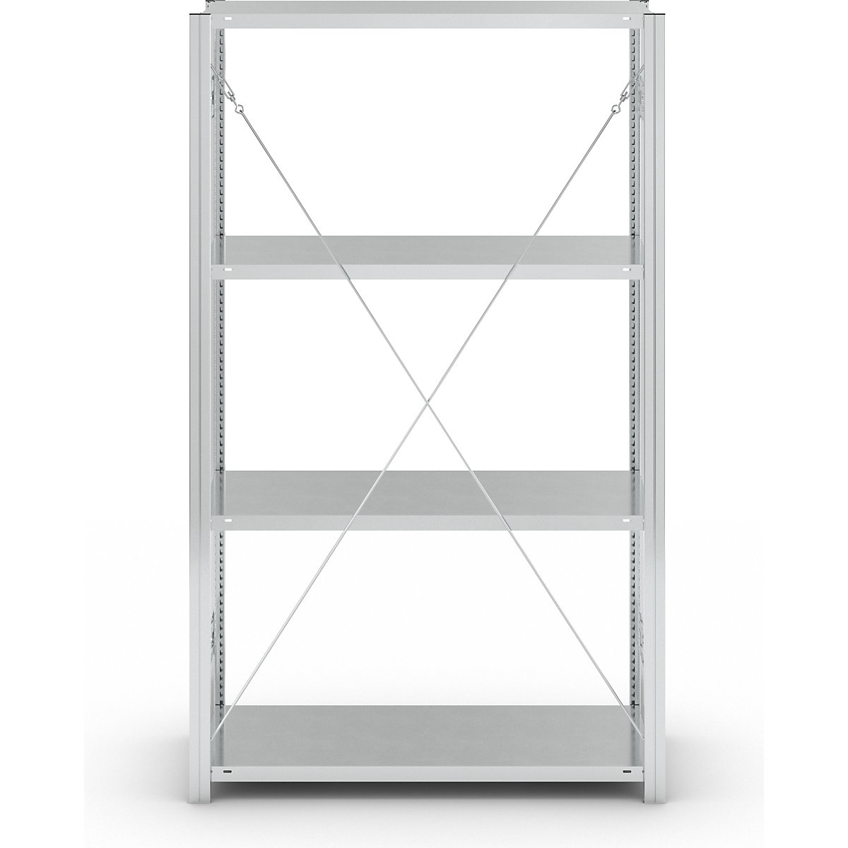 Estante de encaixar com prateleiras, galvanizada – eurokraft pro (Imagem do produto 2)-1