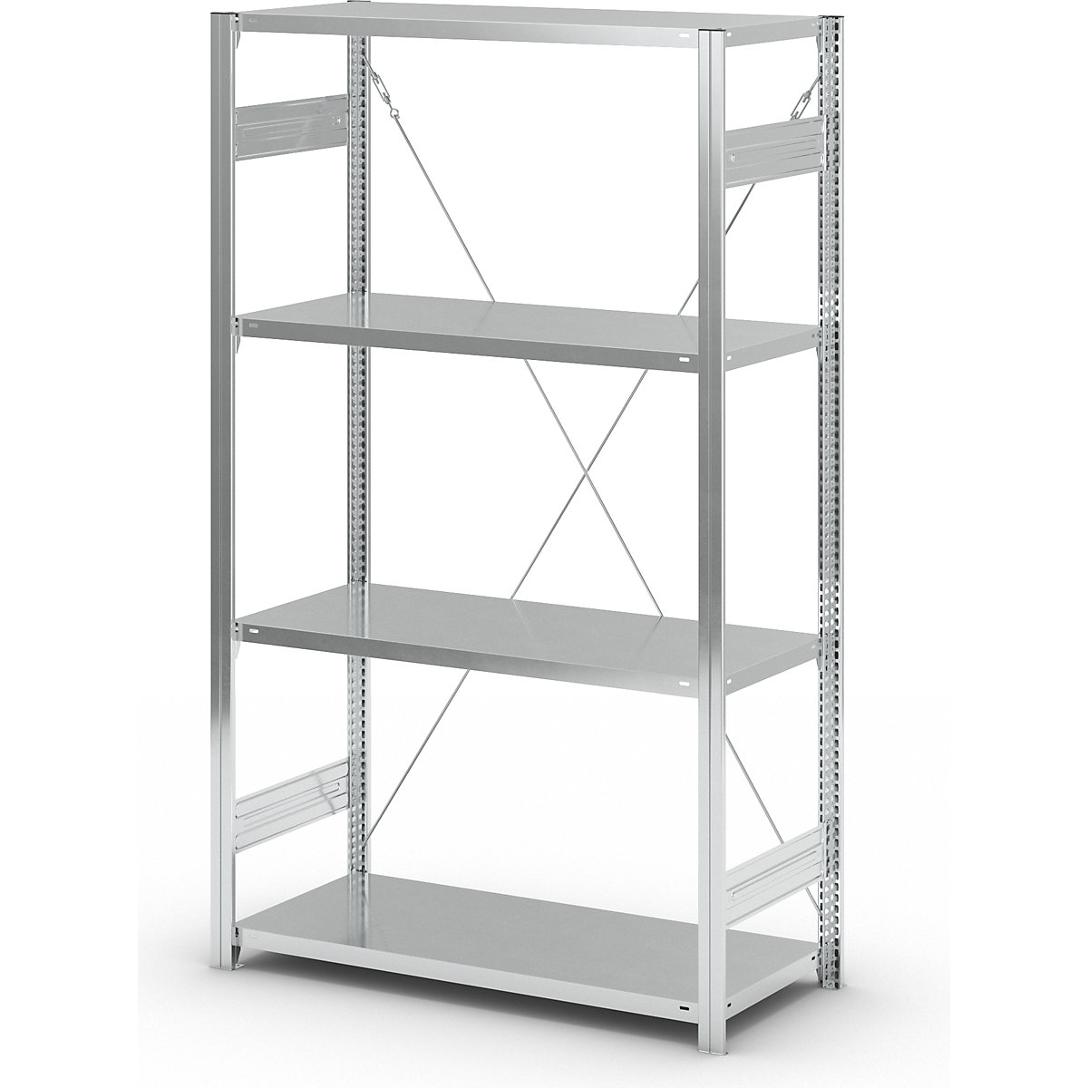 Estante de encaixar com prateleiras, galvanizada – eurokraft pro (Imagem do produto 4)-3