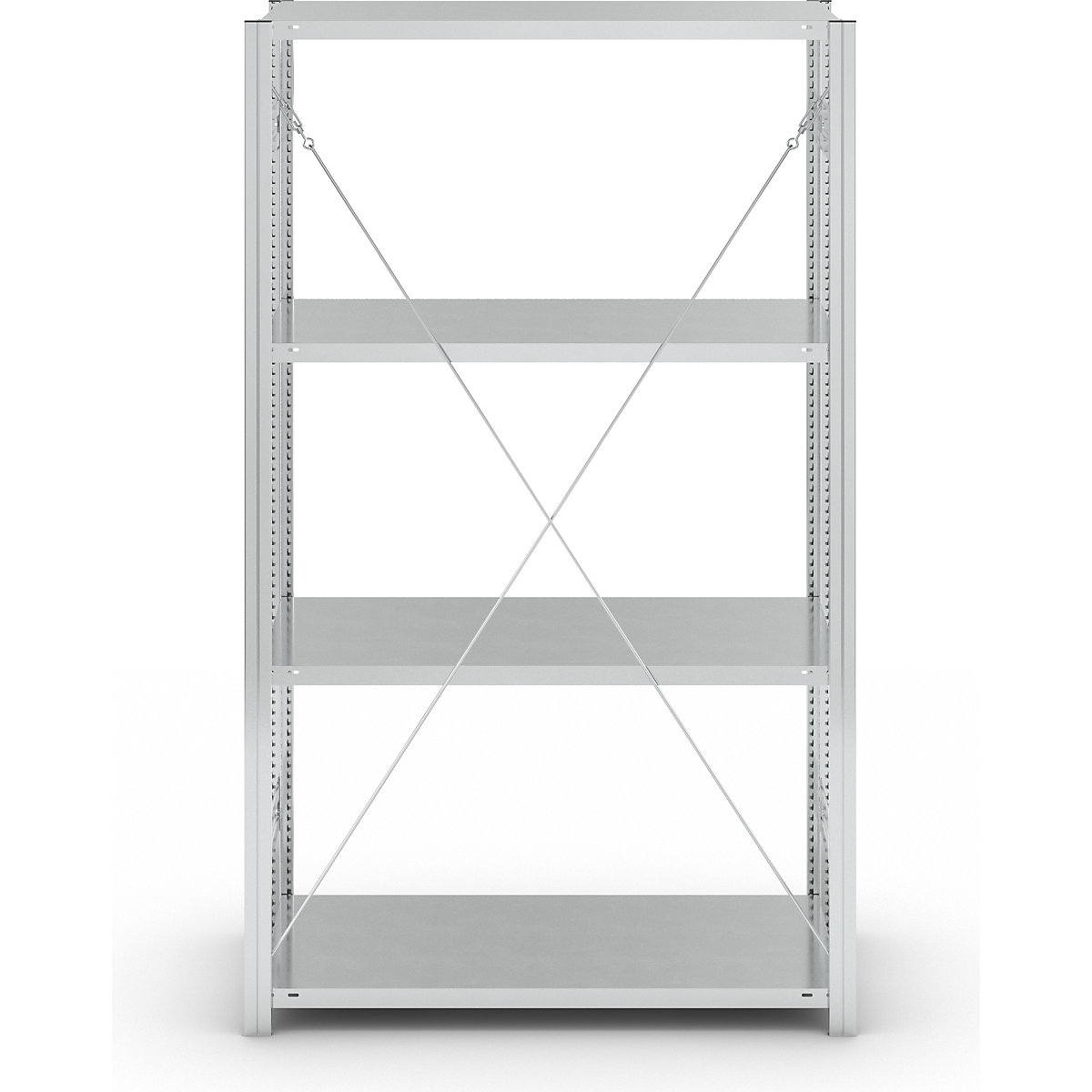 Estante de encaixar com prateleiras, galvanizada – eurokraft pro (Imagem do produto 2)-1