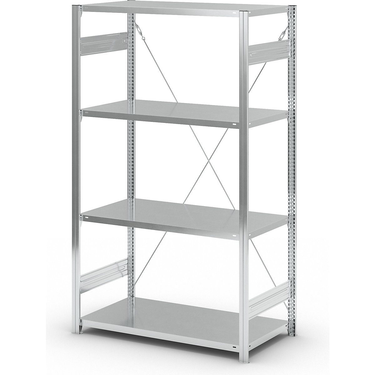Estante de encaixar com prateleiras, galvanizada – eurokraft pro (Imagem do produto 4)-3