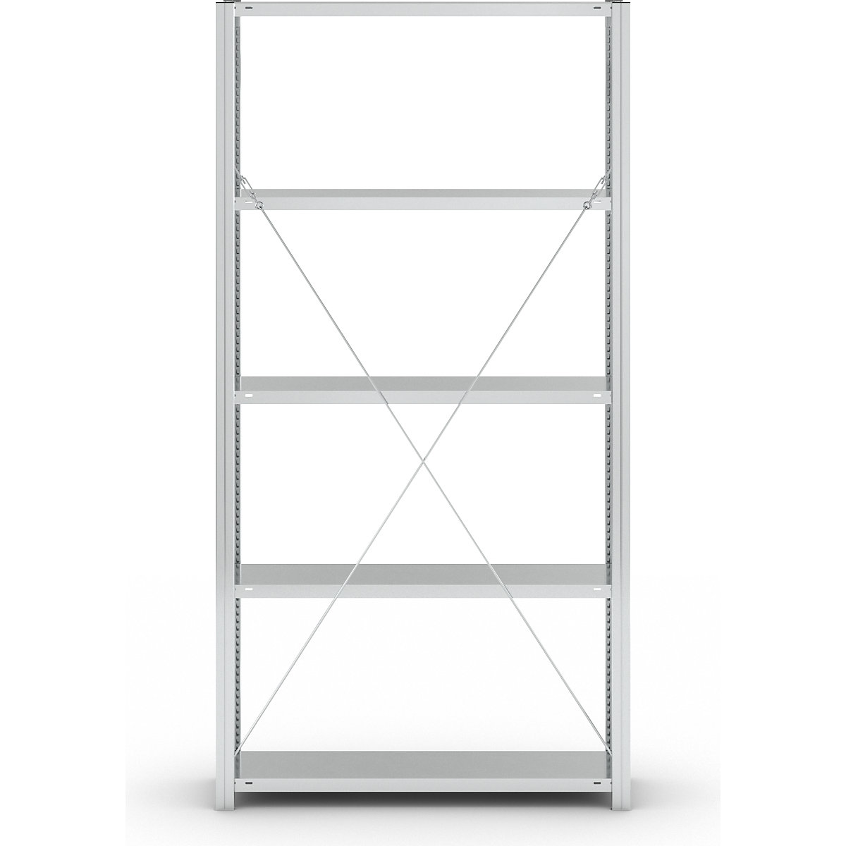 Estante de encaixar com prateleiras, galvanizada – eurokraft pro (Imagem do produto 2)-1