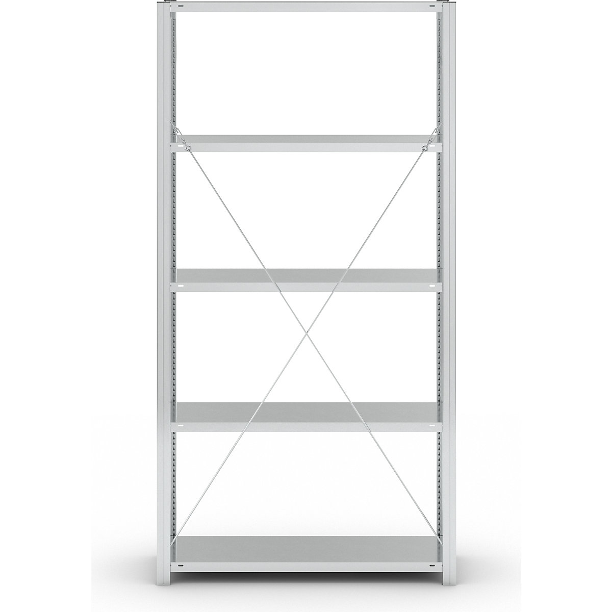 Estante de encaixar com prateleiras, galvanizada – eurokraft pro (Imagem do produto 2)-1