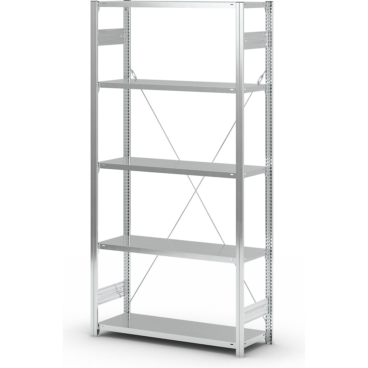 Estante de encaixar com prateleiras, galvanizada – eurokraft pro (Imagem do produto 4)-3