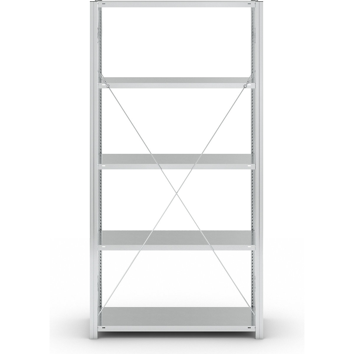 Estante de encaixar com prateleiras, galvanizada – eurokraft pro (Imagem do produto 2)-1