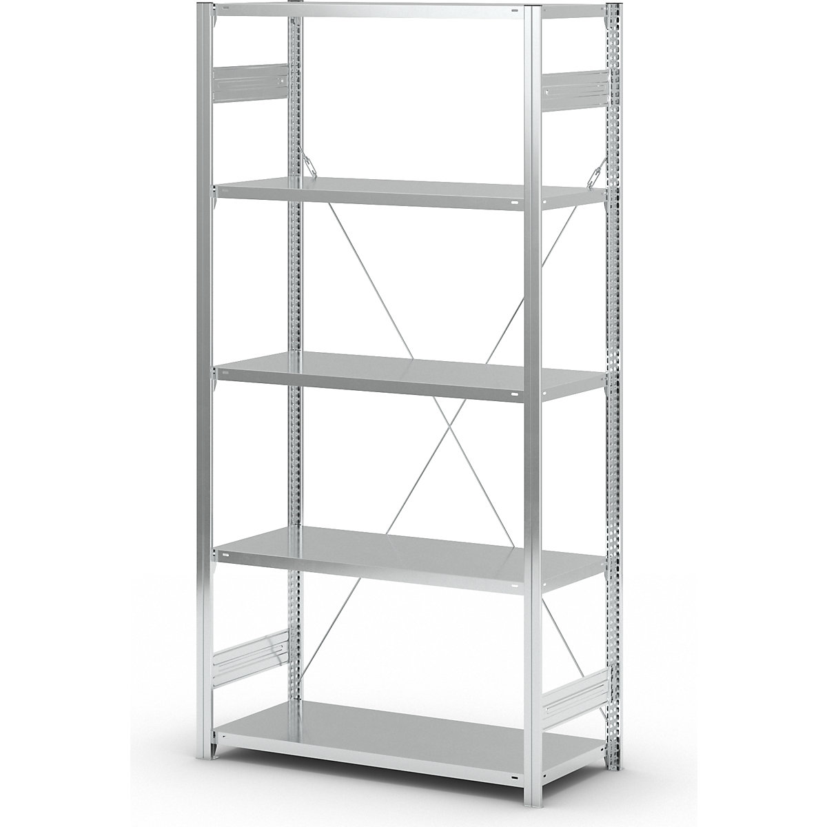 Estante de encaixar com prateleiras, galvanizada – eurokraft pro (Imagem do produto 4)-3