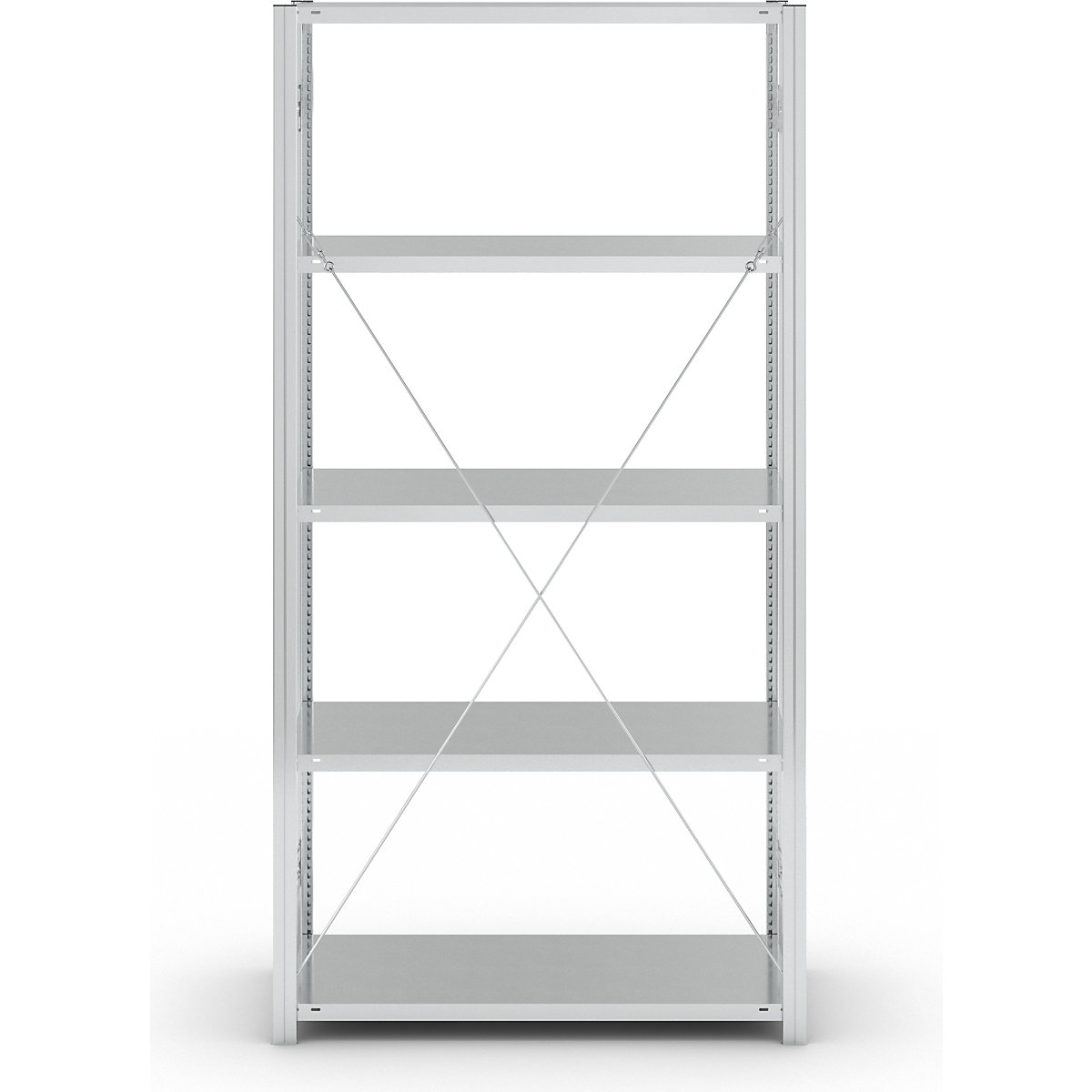 Estante de encaixar com prateleiras, galvanizada – eurokraft pro (Imagem do produto 2)-1