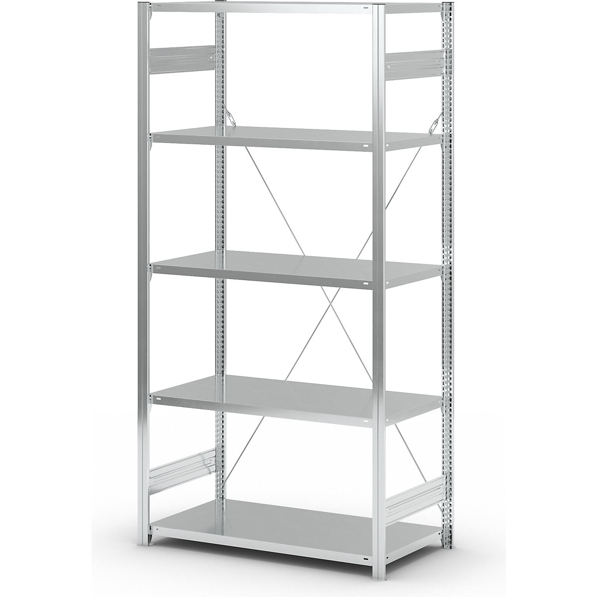 Estante de encaixar com prateleiras, galvanizada – eurokraft pro (Imagem do produto 4)-3