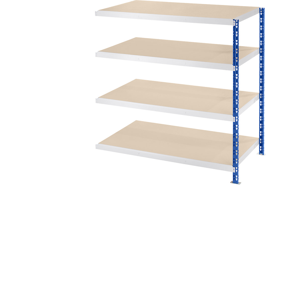 Estante de encaixar de grandes compartimentos com prateleiras em placas de aglomerado – eurokraft basic