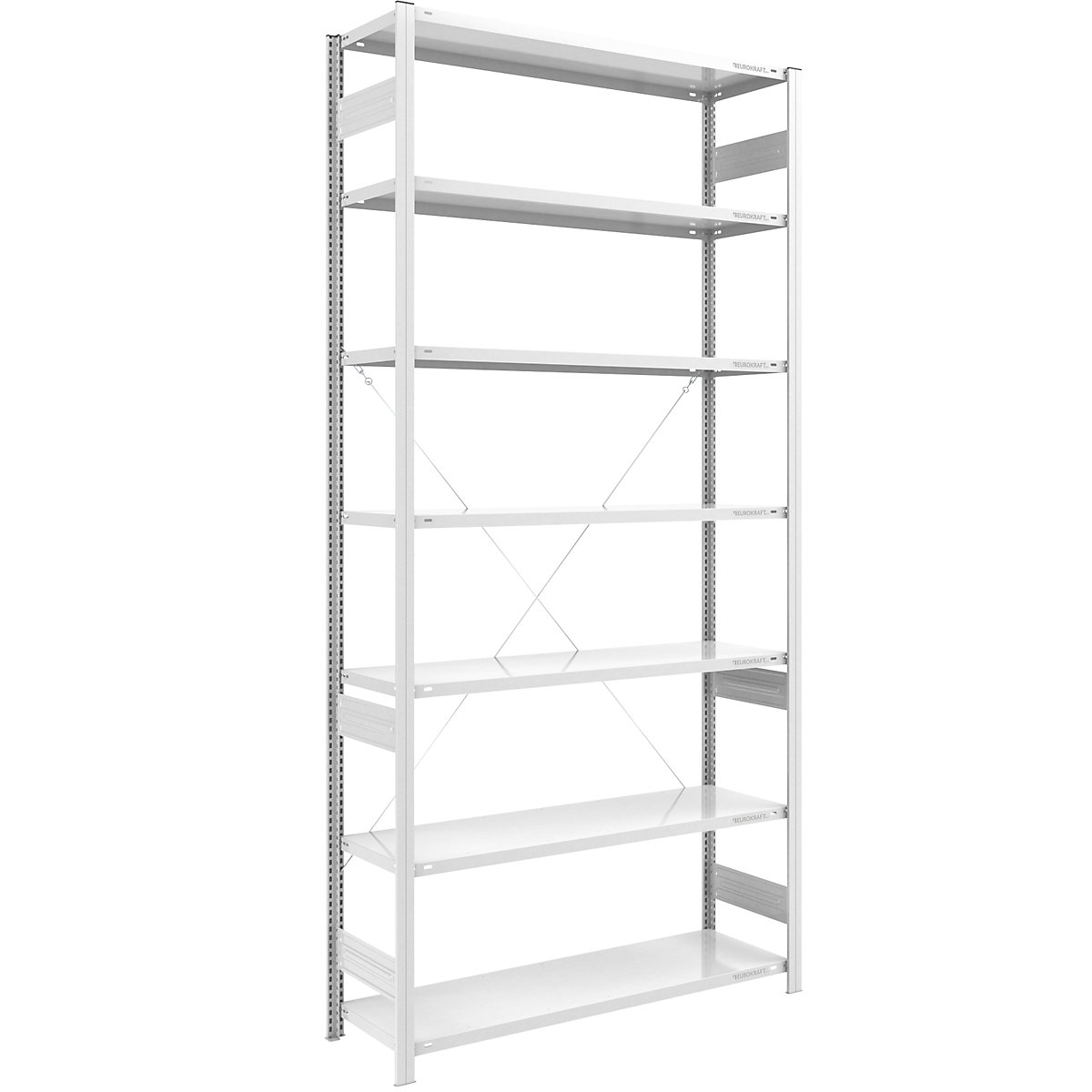 Estante de encaixar de prateleiras grandes, RAL 7035 – eurokraft pro