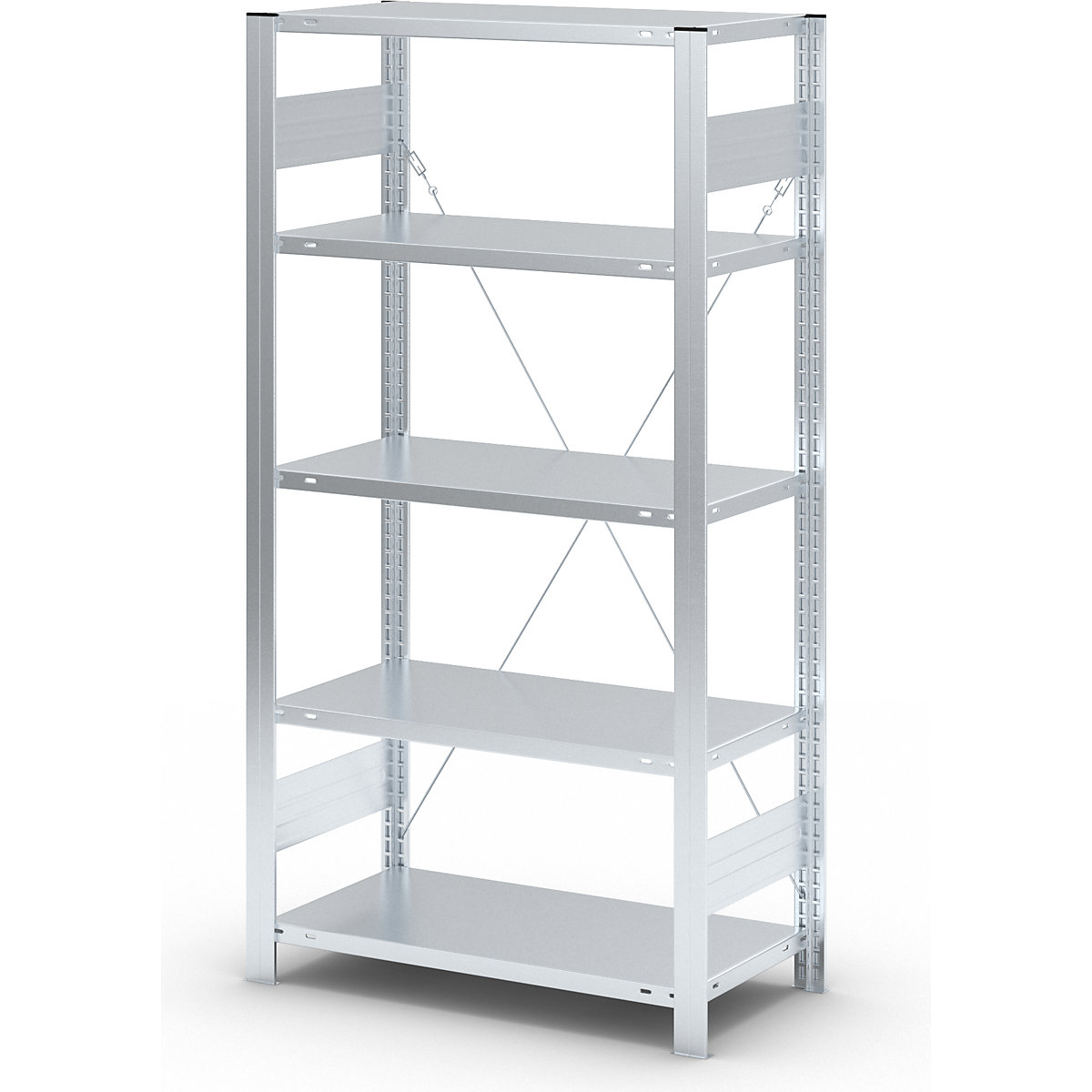 Estante de encaixar para armazém, galvanizada, construção semipesada – eurokraft pro (Imagem do produto 2)-1