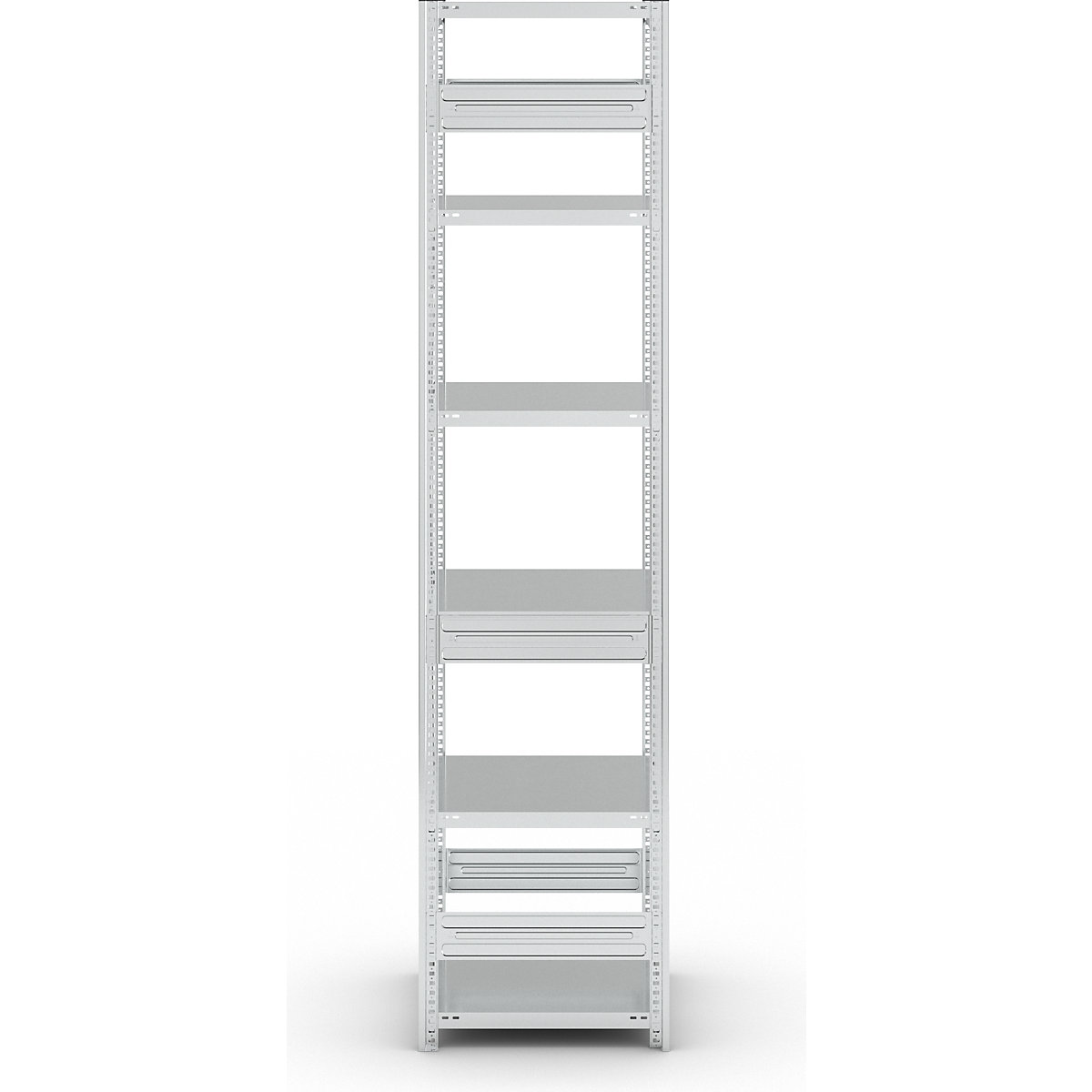 Estante de encaixar para armazém, galvanizada, construção semipesada – eurokraft pro (Imagem do produto 4)-3