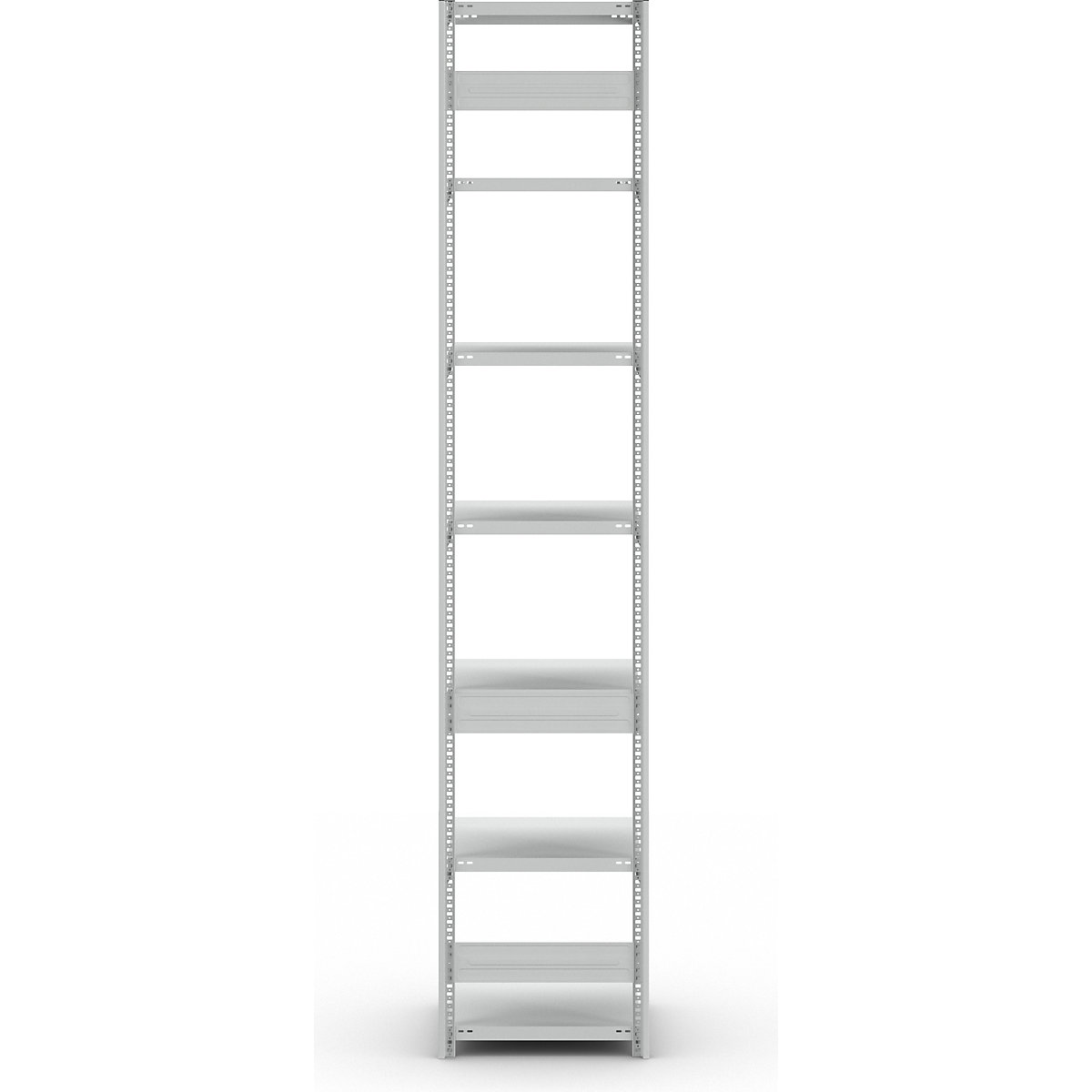 Estante de encaixe para armazém, armação de estante azul, prateleira galvanizada – eurokraft pro (Imagem do produto 11)-10