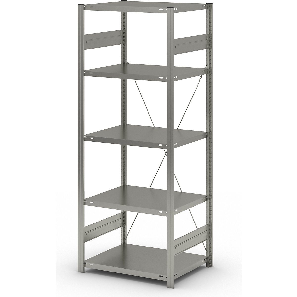 Estante de encaixe para armazém, armação de estante azul, prateleira galvanizada – eurokraft pro (Imagem do produto 13)-12