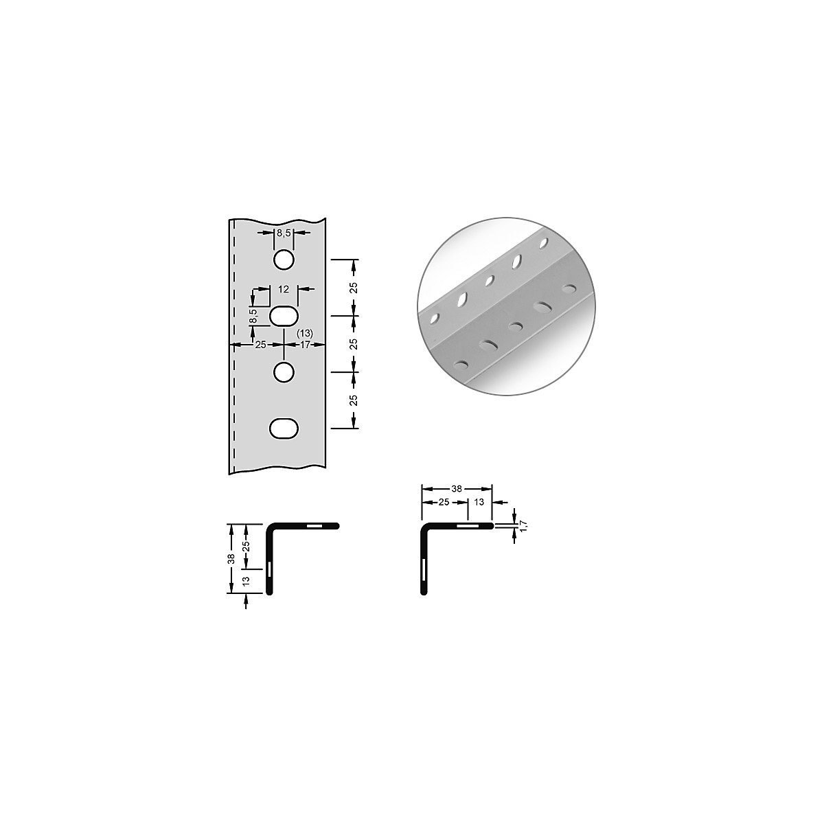 Perfis angulares em aço para sistema modular – hofe