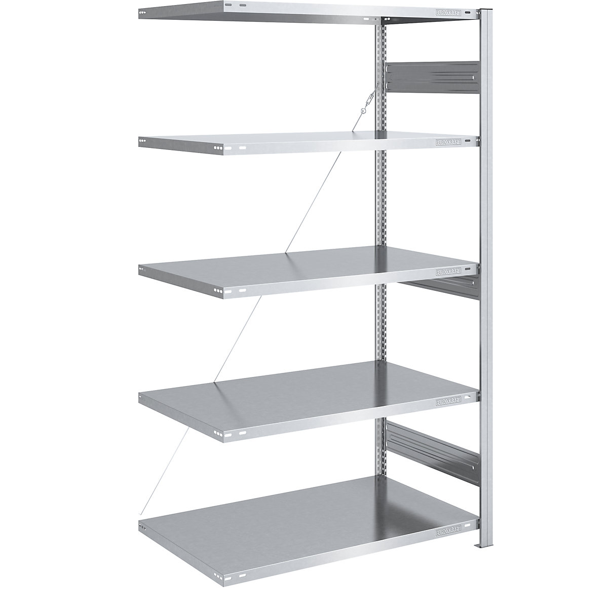 Estante de encaixar para cargas pesadas, galvanizada – eurokraft pro
