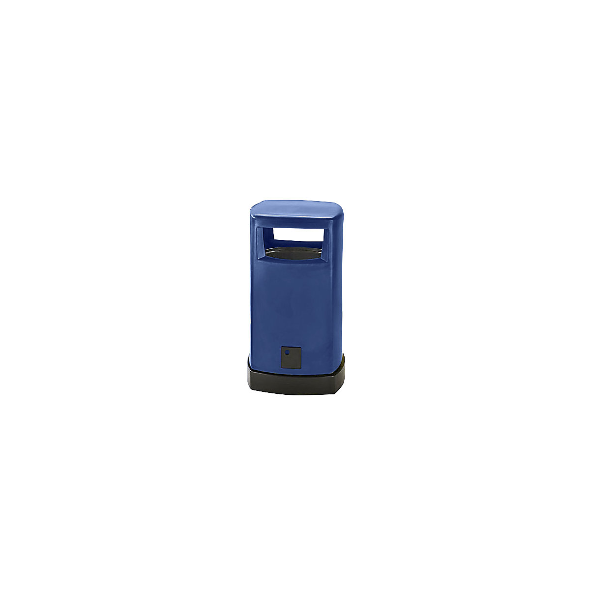Colector de residuos de plástico para exteriores, capacidad 80 l, A x H x P 530 x 950 x 530 mm, azul-5