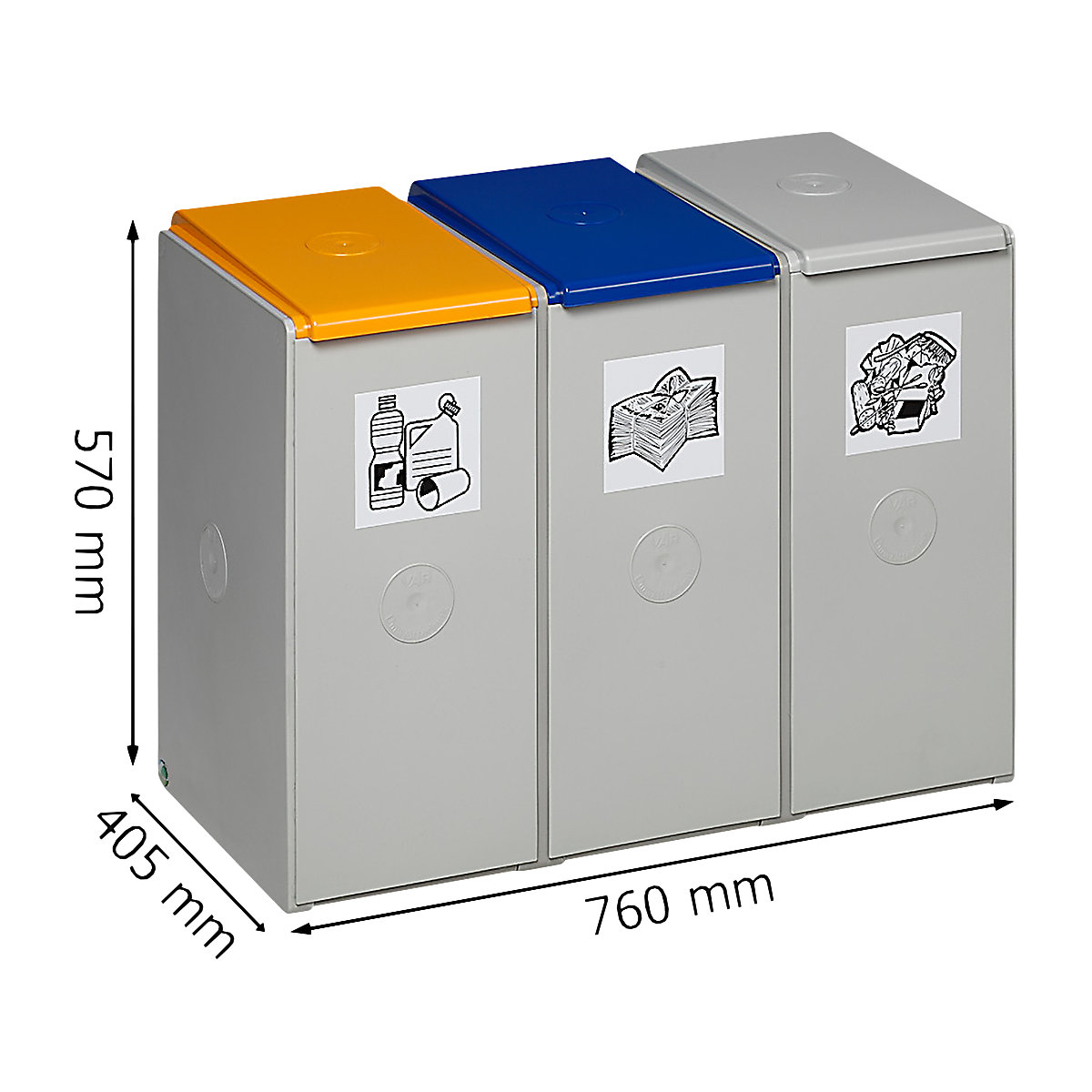 Recipiente de plástico para separar materiales – VAR (Imagen del producto 3)-2