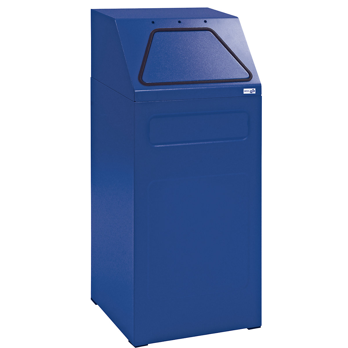 Recipiente de reciclaje, capacidad 65 l, A x H x P 400 x 960 x 380 mm, chapa de acero, azul RAL 5010-6
