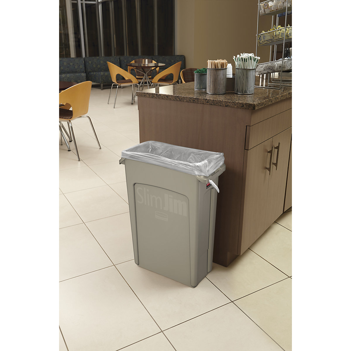 Recipiente para separar materiales / cubo de basura SLIM JIM® – Rubbermaid (Imagen del producto 4)-3