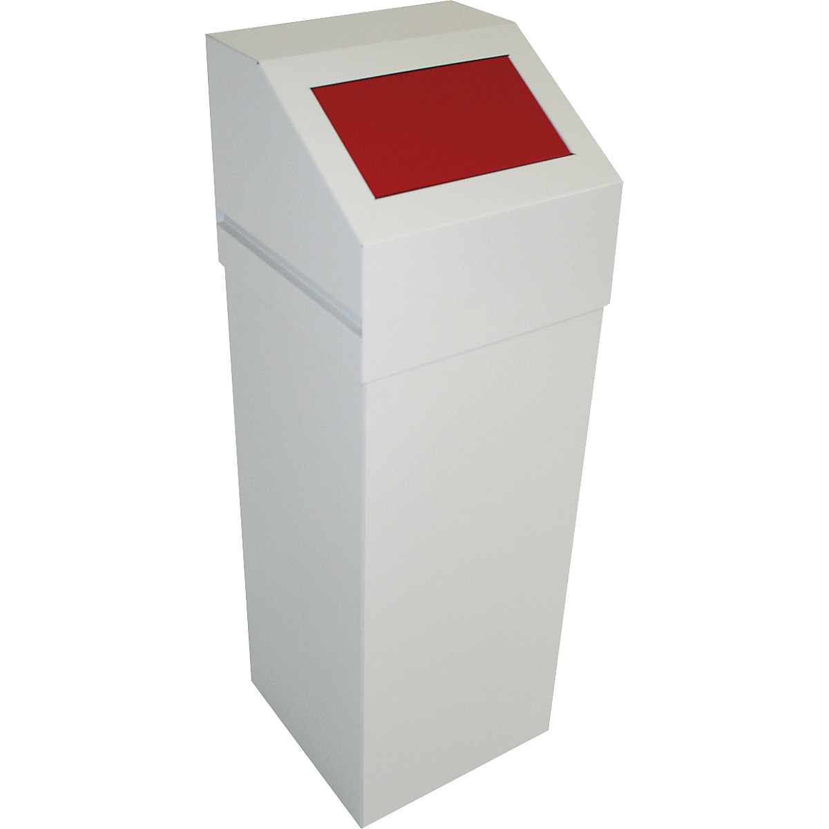 Sistema modular de separación de residuos, capacidad 65 l, con tapa roja