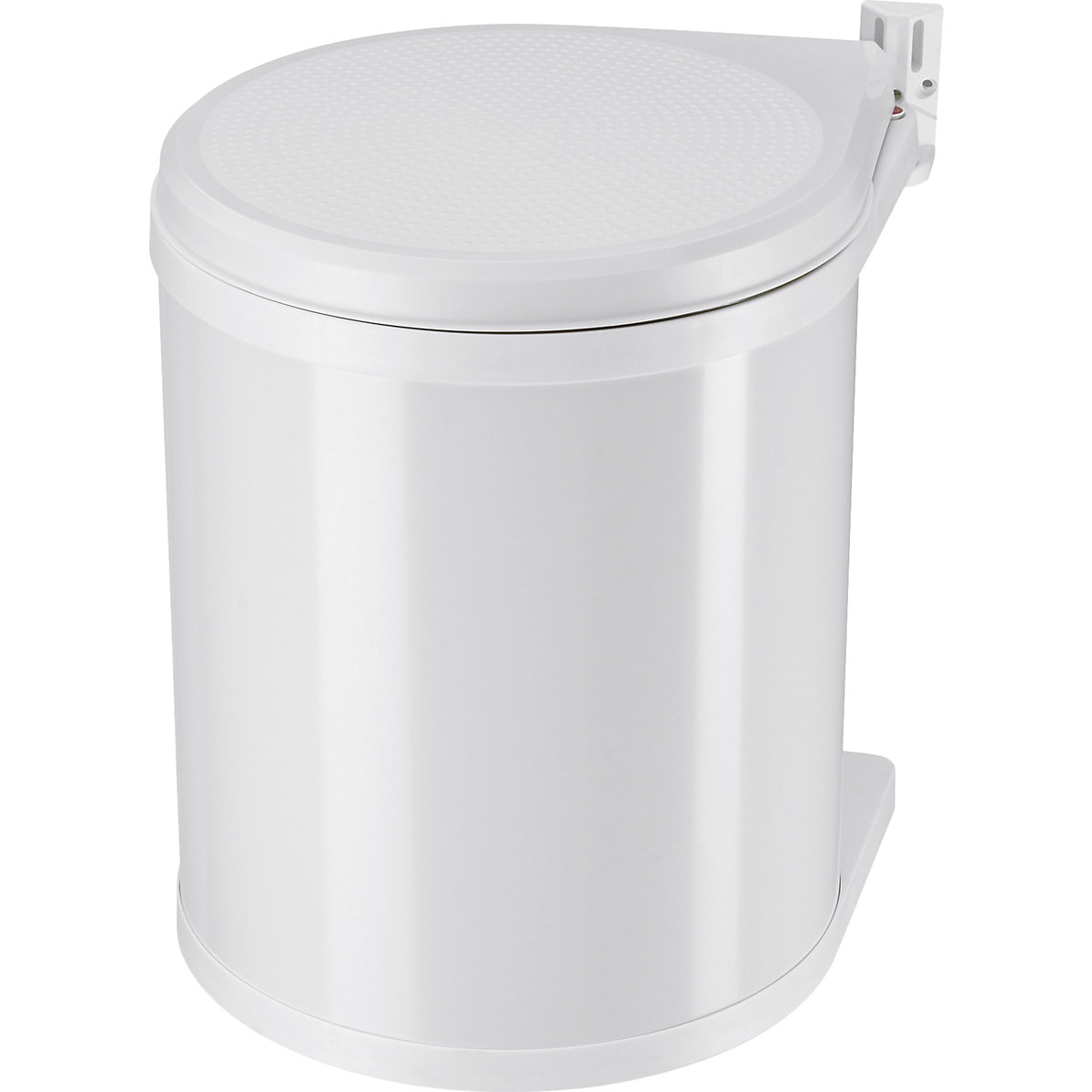 Coș de gunoi încorporat Compact-Box M – Hailo, cu sistem de ridicare a capacului, 1 x 15 l, alb