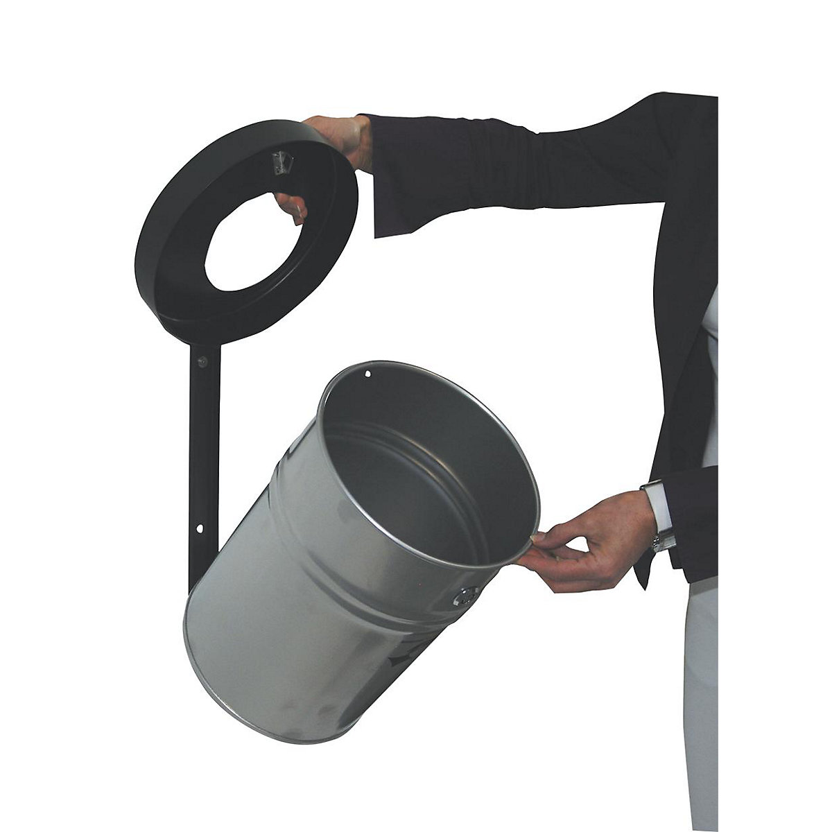 Coș de gunoi de perete, cu încuietoare (Imagine produs 2)-1