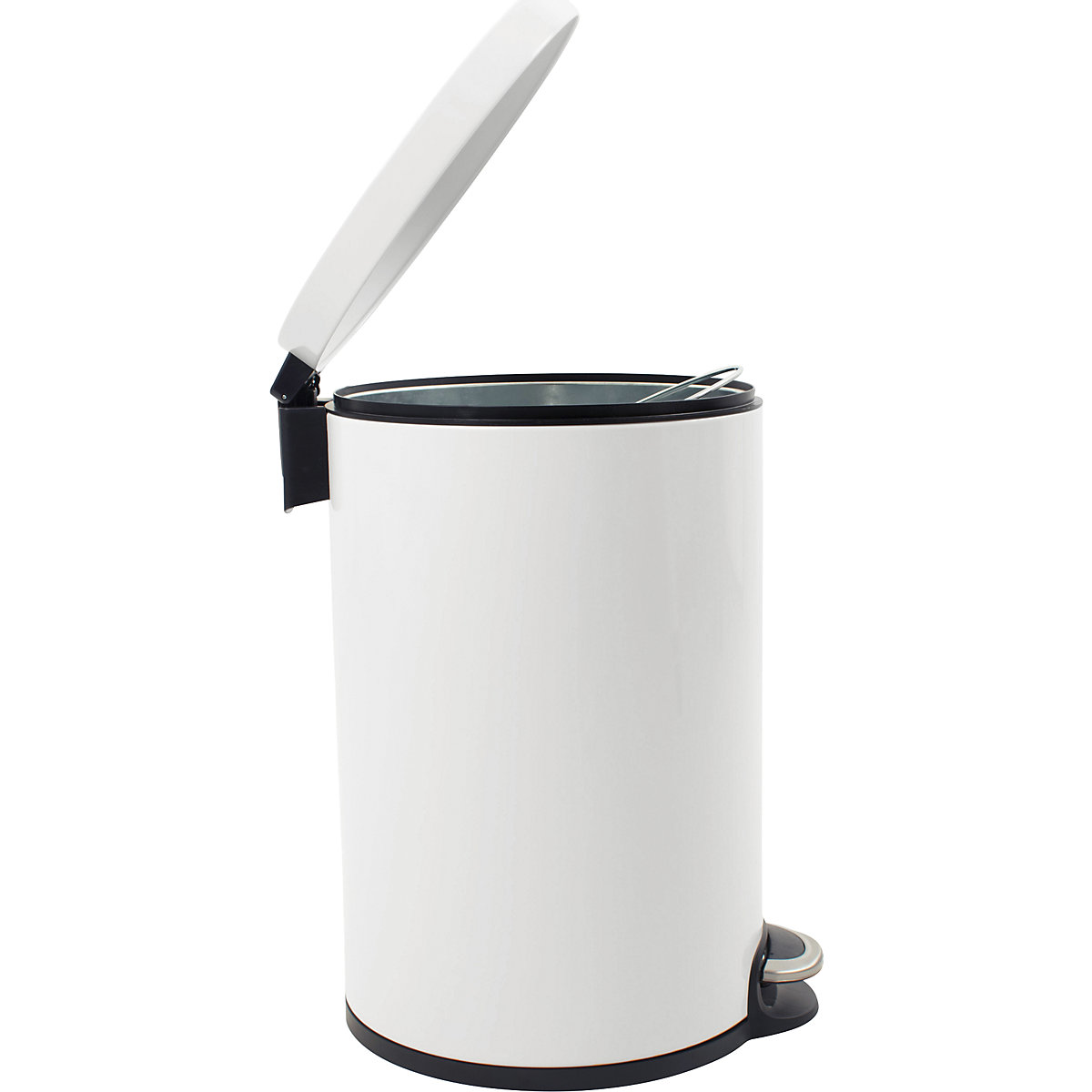 Colector de deșeuri cu pedală, cu găleată interioară din metal (Imagine produs 2)-1