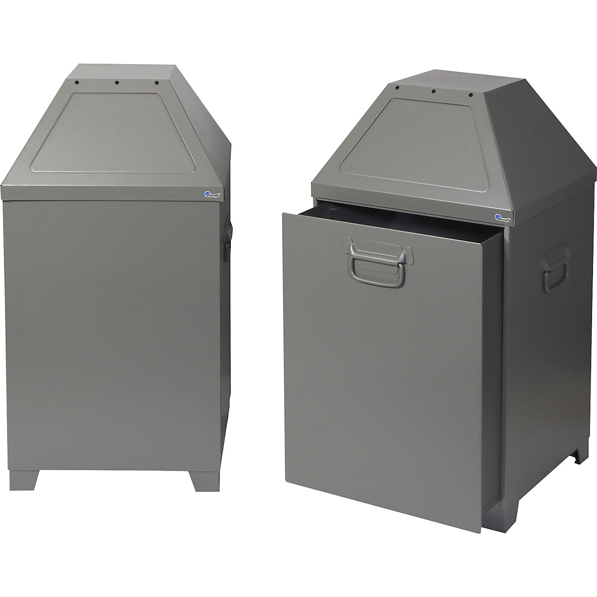 Recipient pentru deșeuri, 95 l, cu proprietate de stingere a focului (Imagine produs 2)-1