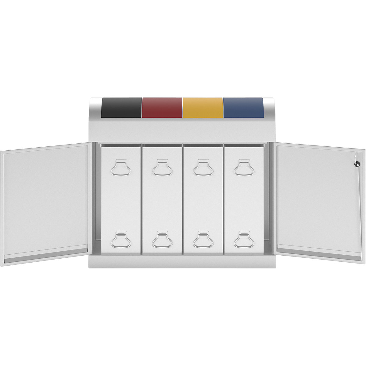 Dulap cu recipiente de colectare a deșeurilor reciclabile, compact (Imagine produs 5)-4
