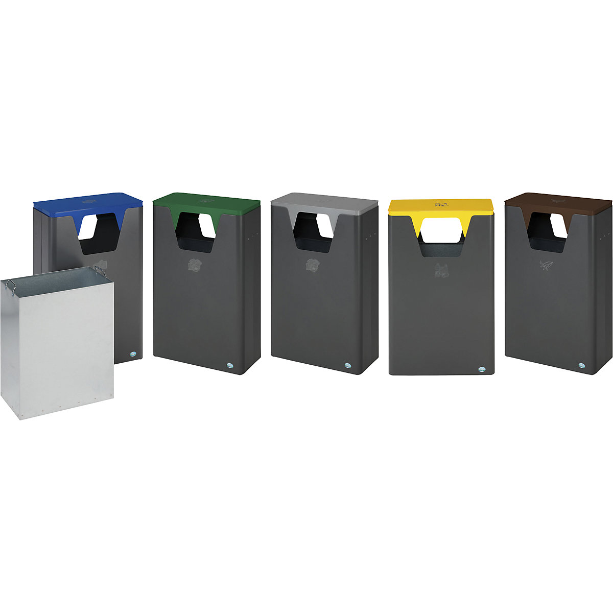 Recipient de colectare a deșeurilor reciclabile, pentru exterior – VAR (Imagine produs 2)-1