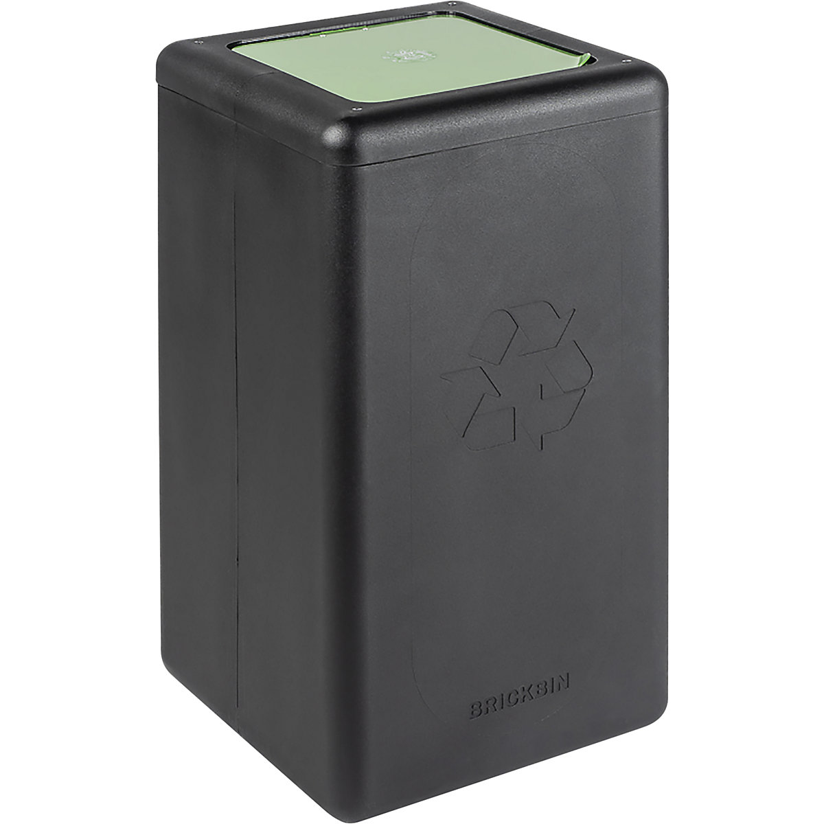 Recipient de colectare a materialelor reciclabile BrickBin, cu capac